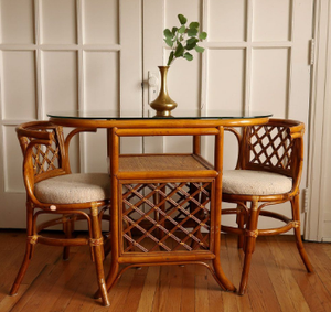 Ensemble table à manger rectangulaire en bois à 4 places Mobilier de restaurant d'intérieur en bois de couleur personnalisée Ensemble table basse et chaises modernes - Product Image 4