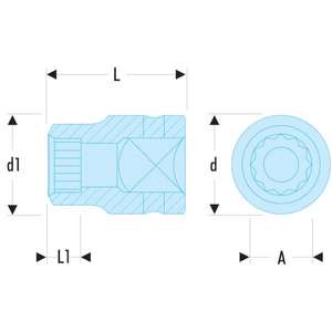Llaves de Impacto Facom de 3/4'' con Punta de 12 Puntas, Métricas, Producto de Alta Calidad, Categoría: Llaves - Product Image 3