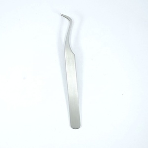 Pinzas Profesionales para Extensión de Pestañas Estilo Staleks con Acabado Satinado, Punta de Fibra de Acero Inoxidable, Punta Puntiaguda, Oferta de Septiembre - Product Image 1