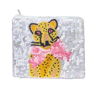 Pochette à monnaie de luxe de qualité supérieure avec broderie perlée faite à la main pochette perlée au design personnalisé pour sacs fourre-tout - Product Image 5