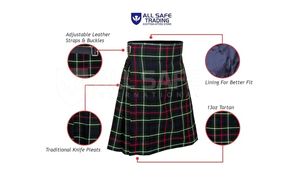 Parade traditionnelle de qualité supérieure extensible robuste 5 verges Flexible écossais doux au toucher acrylique Fly Plaid Celtic Kilt - Product Image 4