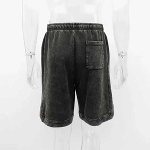 Short personnalisé en coton lourd délavé à l'acide pour hommes Short décontracté en maille délavée à motif solide - Product Image 5