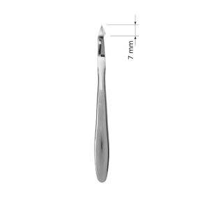 Venta al por mayor de pinzas de articulación de doble resorte con acabado de arena plateada, pinzas de mandíbula de cutícula rusas de hoja súper afiladas de 7mm para dedos - Product Image 2