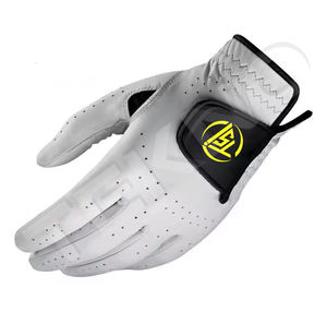 Logotipo personalizado suave transpirable Indonesia blanco Cabretta cuero Golf guante hombres/mujeres mano izquierda Golf accesorios guante - Product Image 1