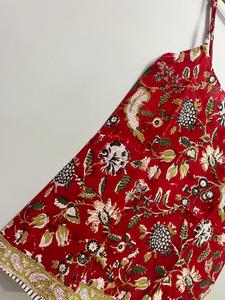 ชุดเสื้อผ้าใส่อยู่บ้านสำหรับผู้หญิงใส่ในฤดูร้อนกางเกงขาสั้นพิมพ์ลายบล็อกผ้าฝ้ายพร้อมคอตักเสื้อตัวบนชุดคลุมชายหาดคอลเลกชันสไตล์ตุ๊กตาเด็กทารก - Product Image 5