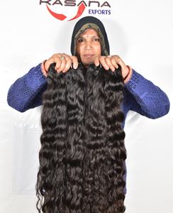 Vente en gros 100% Extensions de cheveux indiens ondulés à cuticule noire naturelle Remy non traitée, tissage vietnamien aligné - Product Image 3