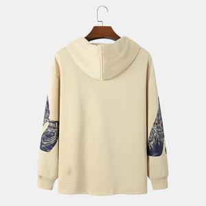 Sudadera con capucha térmica informal de invierno para hombre 100% algodón pesado sólido ODM en relieve Puff impreso diseño bordado sudadera lisa - Product Image 2