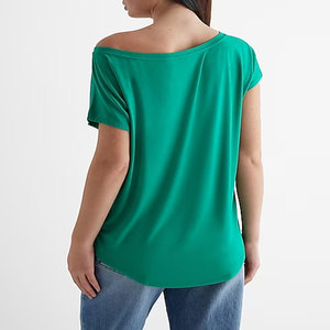 T-shirts à manches courtes pour femmes en gros T-shirts pour femmes 100% coton T-shirt surdimensionné pour femme en vrac 2024 - Product Image 2