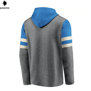 100% coton Polyester léger de haute qualité conçu sur mesure sweats à capuche pour hommes motif solide col à capuche hiver vêtements décontractés - Product Image 3