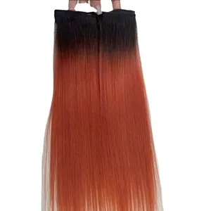 Luxury quality ombre unprocessed hair seamless clip in hair extensions virgin raw Vietnamese hair top supplier