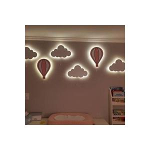 Set di 4 nuvole e 2 palloncini Baby Room camera dei bambini decorazione di illuminazione