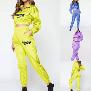 Tenue de mode dames survêtement en coton tissu doux respirant jogging costume tenue d'entraînement vêtements de course surdimensionné - Product Image 1