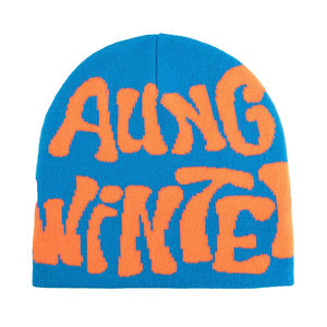 Vente en gros de chapeaux d'hiver chauds, vêtements décontractés de fête, casquettes de sport, bonnets tricotés en acrylique, bonnet de tête de mort, broderie personnalisée - Product Image 2