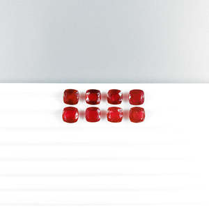 Natural Bangkok Ruby Cushions Polished Loose Gemstones 8mm & 9mm Rectangle <b>Beads</b> <b>Red</b> Color - Product Image 4