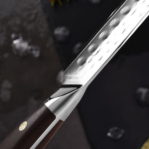 Couteau professionnel en acier au carbone à lame damas avec manche en bois d'olivier pour la cuisine Vente en gros personnalisé OEM ODM Coutellerie Usine - Product Image 5