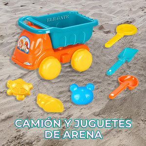 Juego de Playa de Plástico con Camión Móvil y Arena para Diversión al Aire Libre en Verano - Product Image 3