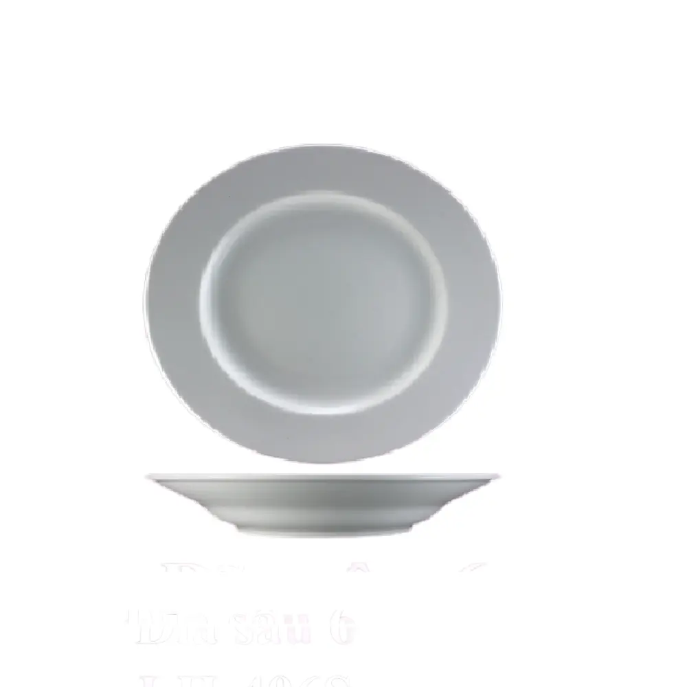 Высококачественный фарфор-глубокая тарелка белого цвета, диаметр 20,5 см оптом от HAU Vietnam