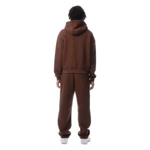 Men's Casual Style Winter Two Piece Set Fleece Breathable Customize Embroidered Side Pockets Oversized Drawstring Hooded Solid - Product Image 6