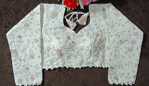 Thiết kế mới nhất của bộ sưu tập thời trang Ấn Độ lụa phụ nữ mặc-độc quyền Sari Áo - Product Image 4