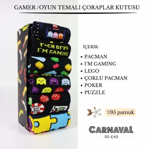 Unisex Gamer/Game Themed <b>Boxed</b> <b>Socks</b> Set Comfortable Anti-Bacterial Customizable Logo Digital Printing Sublimation for Autumn - Product Image 2