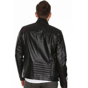 Top Design Men's Leather <b>Motorbike</b> Jacket Professional Portable Hot Selling Wholesale Rate Customized <b>Stand</b> Collar High Quality - Product Image 2