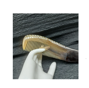 Buffalo Horn <b>Hair</b> <b>Comb</b> Real Horn <b>Combs</b> Handmade Ox Horn <b>Comb</b> for white and black color hot sale - Product Image 1