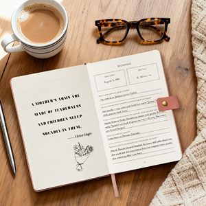 Life Story Leather Journal-Guided Journal Handmade Customizable Valentine's Day/Birthday/Father's Day Best <strong>Gift</strong> for Family - Product Image 2