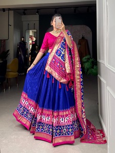 Présentant une soie Tussar parfaitement mélangée lehenga pour la saison festive pour charmer votre look Par Fabzone - Product Image 5