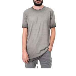 Camiseta en blanco de gran tamaño tejida de algodón 100% de peso pesado con cuello redondo personalizada de alta calidad para hombres transpirable de secado rápido - Product Image 2