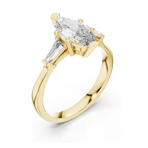 แหวนเพชรเม็ดเดี่ยว 1.47 กะรัต สำหรับผู้หญิง ความใส VVS-VS เกรด EF ทอง 18KT, 14KT, 10KT และเงิน 925 สีโรสโกลด์, สีเหลือง, สีขาว - Product Image 6