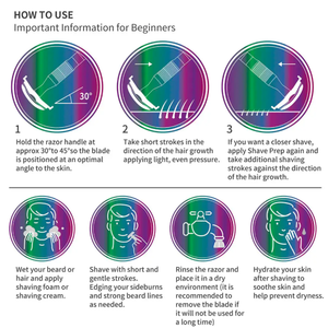 Outils de toilettage pour hommes Rasoir de sécurité réutilisable à double tranchant Rasoir de barbier de couleur bleue avec double lame tranchante par ANAAIF - Product Image 4