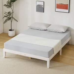 Minimalist Style Bed <b>Frame</b> White - Product Image 1
