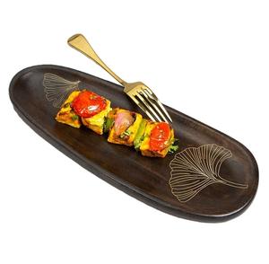 Royal Pizza queso comida Snack agua jugo servir bandeja vajilla redondo Mango plato de madera Acacia plato multiusos de madera - Product Image 4