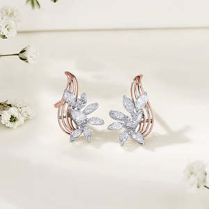 Pendientes de Diamantes Golden Blossom para Mujer - Product Image 1