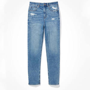 Solid plain color Wholesale Custom Women Elastic <b>Stretch</b> Jeans High Waist Solid Color Trousers Pencil Pants Skinny Women Jeans - Product Image 4