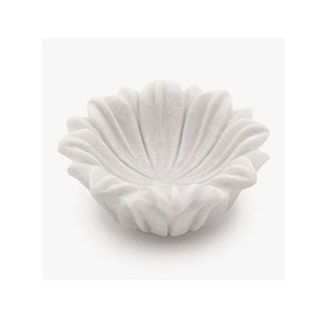 New Flower Shaped Pure <b>White</b> Marble <b>Serving</b> <b>Bowl</b> Single Piece with extra Great Quality and for Flat Homeware Use at Good Rate - Product Image 1