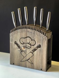 Soporte para cuchillos Oganizer de mesa, accesorios de cocina, soporte magnético de madera para cuchillos para el hogar, hotel y restaurante, uso de madera - Product Image 5