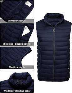 Venta Directa de Fábrica, Chaleco Acolchado Personalizable con Cremallera, Transpirable, de Alta Calidad, Informal, para Hombre, para Invierno, 100% - Product Image 1