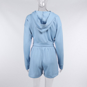 Ensemble de survêtement décontracté deux pièces en coton épais pour homme avec logo personnalisé, imprimé, pour l'automne - Product Image 6