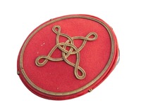 Sombrero francés de lujo en negro carbón con interior forrado de seda hecho a mano dorado bordado generales franceses Kepi