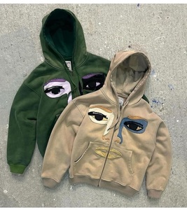 Nouveau design – Sweats à capuche d'hiver pour hommes 100 % coton molletonné avec fermeture éclair, personnalisables, broderie 3D, haute qualité, faible MOQ, vente en gros - Product Image 1