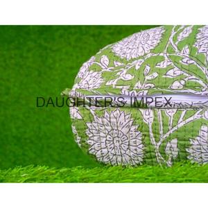 Acolchado de algodón con estampado Floral Vintage para neceser, bolsa de maquillaje, cierre de cremallera, estampado Floral para mujer, estampado cosmético a mano, estampado Ba - Product Image 4