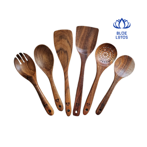 ชุดช้อนไม้ขายดี - อุปกรณ์ทำครัวด้ามยาวสำหรับคน ตัก และอื่นๆ - รับผลิตแบบ OEM - Product Image 1