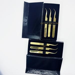 Pinzas de Acero Inoxidable GETUP BROSONS IMPEX con Punta de Fibra de Plasma Dorada Lisa, Antiestáticas, Antimagnéticas, de 10 mm - Product Image 5