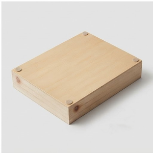 Boîte à bijoux rectangulaire en bois de pin, design minimaliste, boîte de rangement à un seul niveau, utilisation en chambre à coucher - Product Image 3