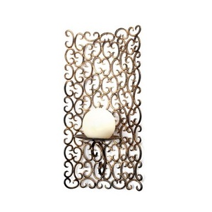 Fil de fer long avec feuille de bougeoir enduit de poudre de couleur or pour décoration de table de maison et d'hôtel - Product Image 6