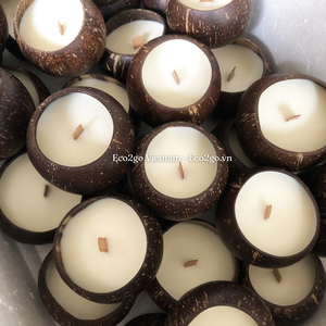 Bougeoirs en noix de coco naturelle/Bols en noix de coco Bougeoirs Vietnam de haute qualité d'Eco2go Vietnam - Product Image 2