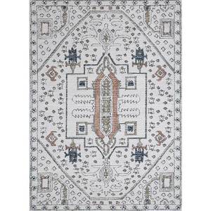 Alfombra de Lana Kasbah Ivory Hecha a Mano con Diseño de Medallón Tla-2005 para Decoración de Sala de Estar o Pasillo, Alfombras Jaipur FR - Product Image 1