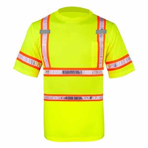T-shirt à manches longues de chantier haute visibilité, vêtements de travail haute visibilité, polo de sécurité réfléchissant avec bandes réfléchissantes, t-shirts - Product Image 5
