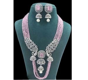 Conjunto de collar de Zirconia nupcial elegante de Zirconia de lujo Conjunto de collar de diamantes americanos de alta calidad - Product Image 2